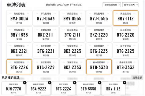 車牌號碼查詢|監理服務網